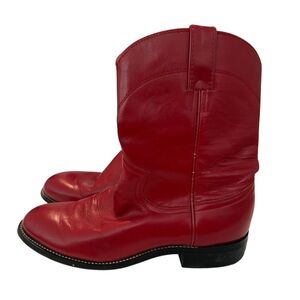 Justin Boots Kids Red Leather Boots